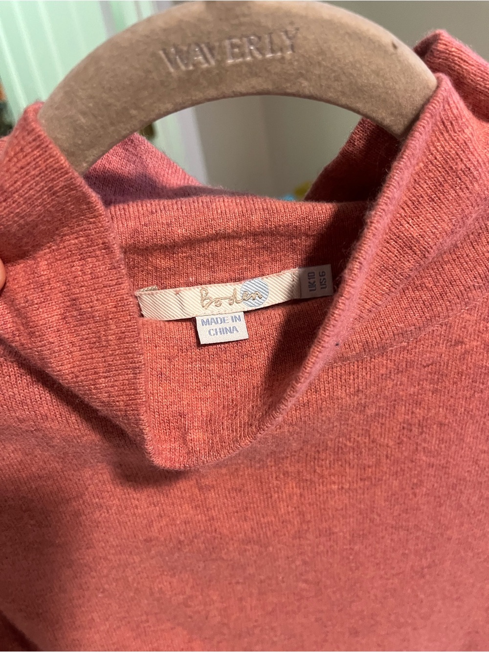Boden Women's Heathered Rust Cowl Neck Sweater - Picture 12 of 14